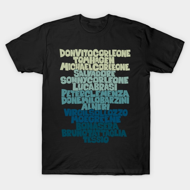 The Godfather: Tribute to the Main Actors of the Classic T-Shirt by Boogosh